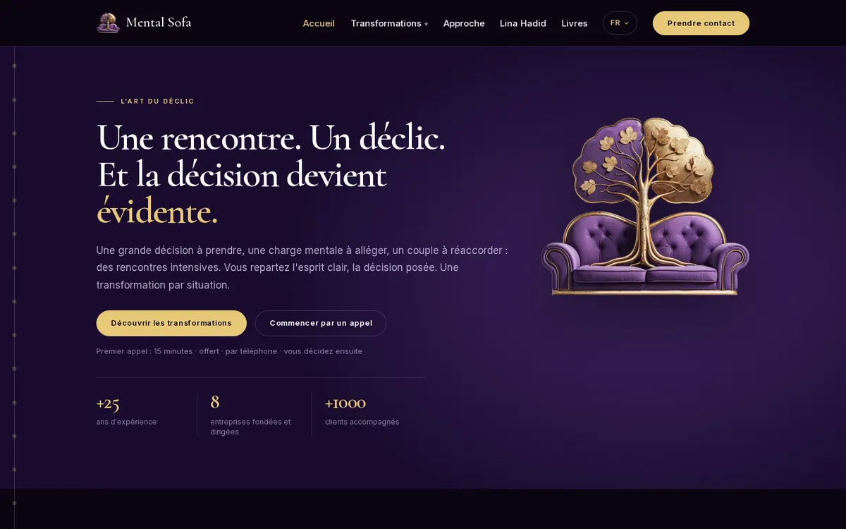 Page d’accueil de mentalsofa.com