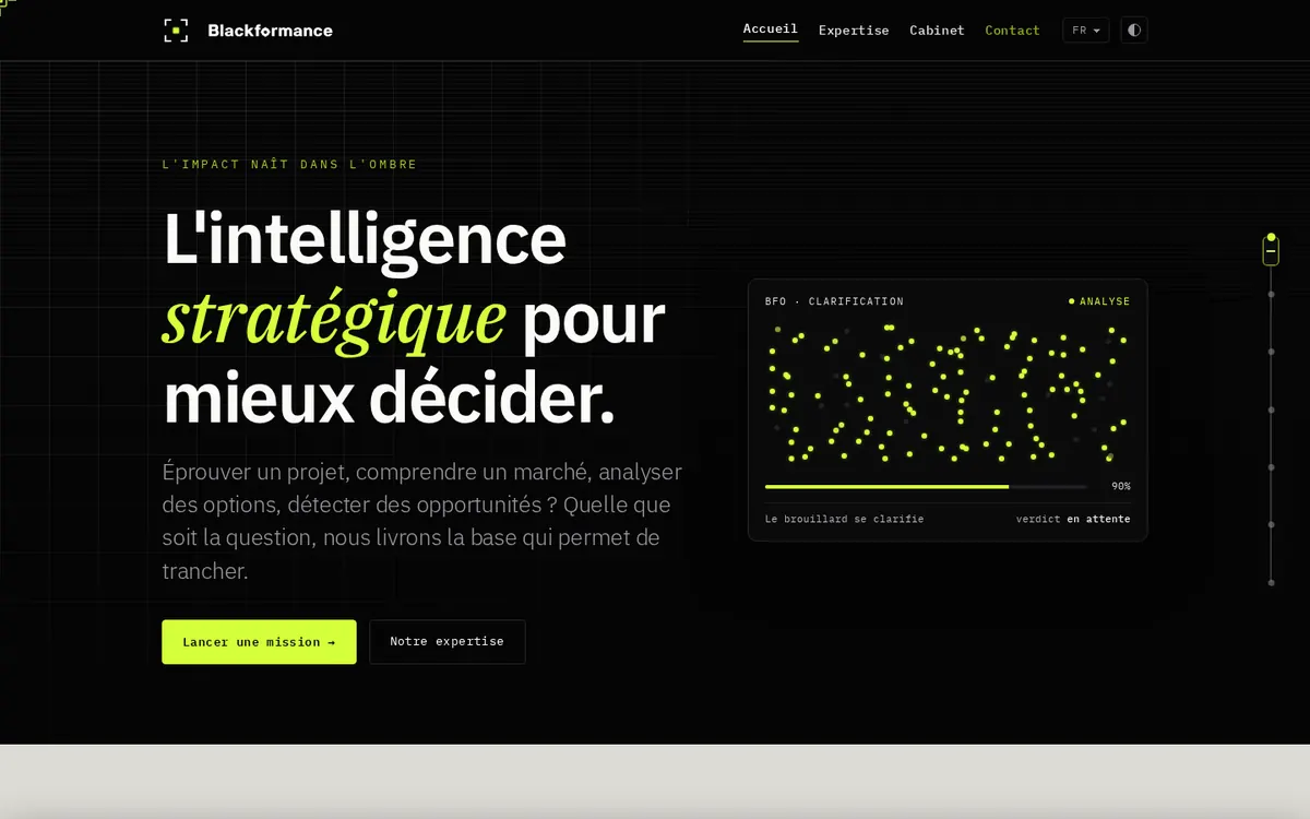 Page d’accueil de blackformance.com
